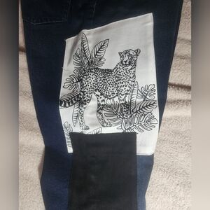 DG2 Blue Jeans with Artistic Leopard Patch 16P